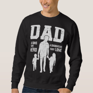 Sweatshirt Hommes Papa Fils Premier Héros Fille Amour Pour Pè