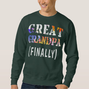 Sweatshirt Hommes Promus À Grand Grand-Père Finalement Nouvel