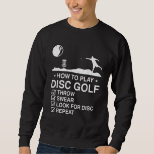 Sweatshirt Hommes Rétro Golfeur De Disque Hommes Comment Joue