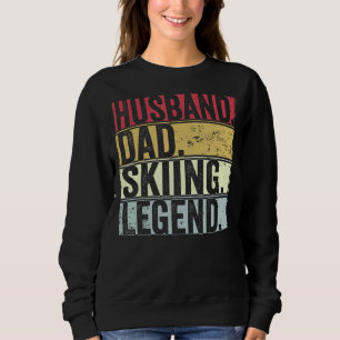 Sweatshirt Hommes Vintage Mari Papa Ski Légende Pour Gras