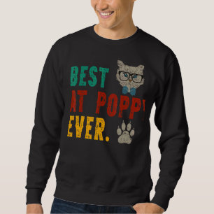 Sweatshirt Hommes Vintage Meilleur Chat Pavot Jamais Bump Fi