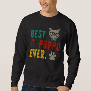 Sweatshirt Hommes Vintage Meilleur Chat Poppop Jamais Bump Fi