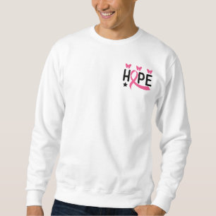 Sweatshirt Hope Pink Ribbon Fighter Survivor Cancer du sein