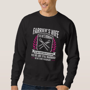 Sweatshirt Horseshoe Horseshoe Trimming Shose Femme de cheval