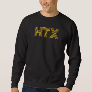 Sweatshirt HTX Houston TX Rétro Linéaire 1