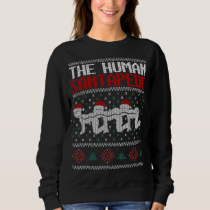 Sweatshirt Humain Santapede drôle Parodie laide Noël Sw