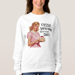 Sweatshirt humoristique mot d'art rétro dame