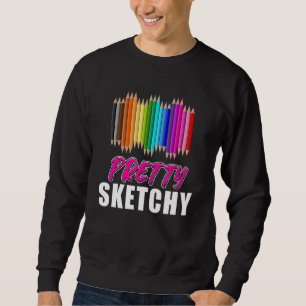 Sweatshirt Humour de professeur amusant Crayons de couleur as