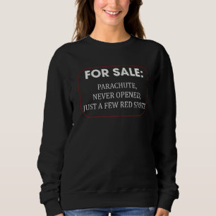 Sweatshirt Humour Noir Avec Parachute