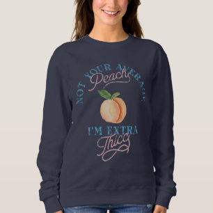 Sweatshirt Humour Sassy Peach Positivité du corps Vintage