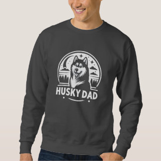 Sweatshirt Husky Dad Gift Chien Propriétaire Sibérien Huskies