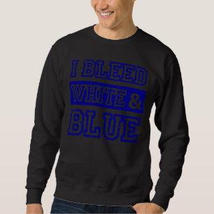 Sweatshirt I Bleu White & Blue Sports Team Jeu Jour 1