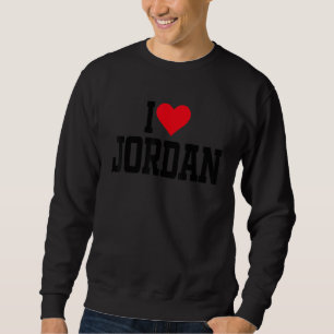 Sweatshirt I Heart Jordan avec coeur rouge J'aime Jordanie