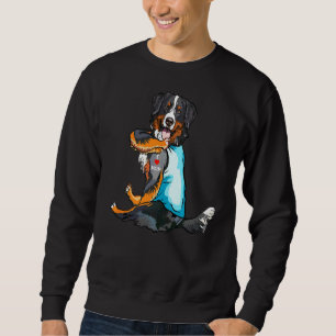 Sweatshirt I Love Maman Tattoo Bernese Mountain Mom Chien Fem