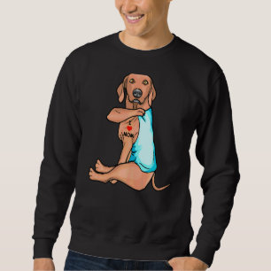 Sweatshirt I Love Maman Tattoo Vizsla Maman Chien Femmes