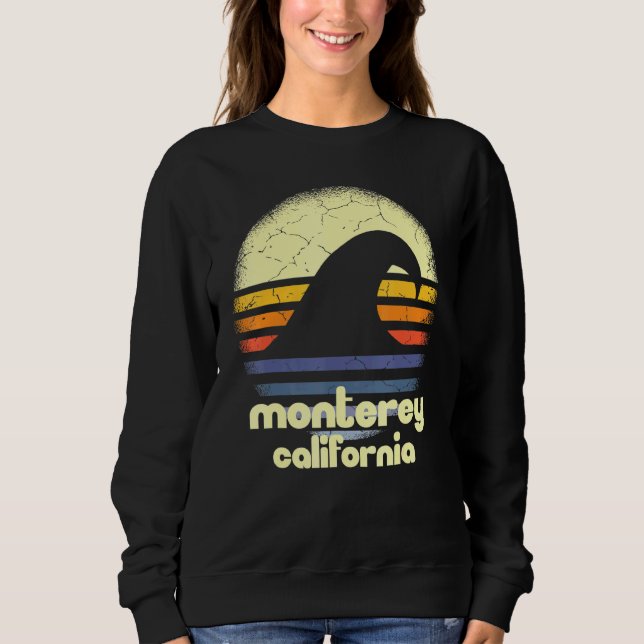 Sweatshirt I Love Monterey Beach California Ocean Wave CA (Devant)