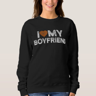 Sweatshirt I Love My Boyfriend African American Black Pride M