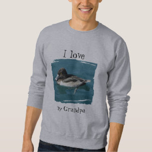 Sweatshirt I Love My Grand-pa Lake Bird Photo Black White Duc