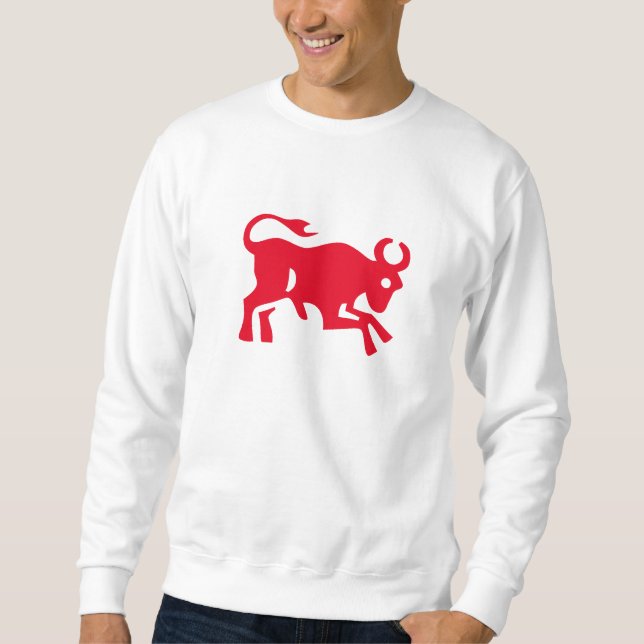 Sweatshirt icône Taurus rouge (Devant)