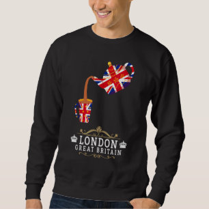 Sweatshirt Idée de Londres pour les enfants avec le drapeau U
