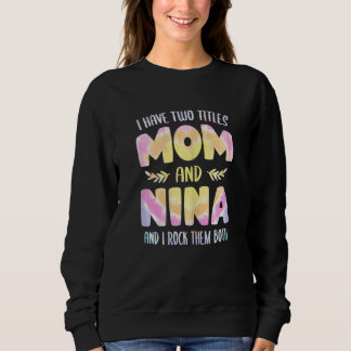 Sweatshirt Idée de Nina pour femmes Grand-mère J'ai deux Titr