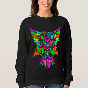 Sweatshirt Iggy, Aigle de style aztèque, Abstrait, Guérison