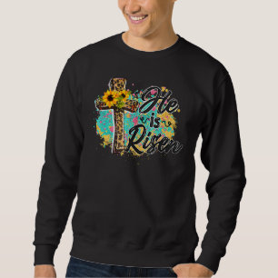 Sweatshirt Il est ressuscité Leopard Arc-en-ciel Christian Jé