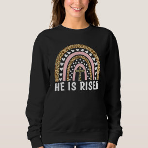 Sweatshirt Il est ressuscité Leopard Arc-en-ciel Christian Jé