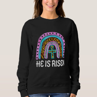 Sweatshirt Il est ressuscité Leopard Arc-en-ciel Christian Jé