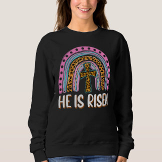 Sweatshirt Il est ressuscité Leopard Arc-en-ciel Christian Jé