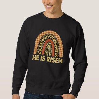 Sweatshirt Il est ressuscité Leopard Arc-en-ciel Christian Jé