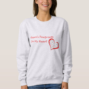 Sweatshirt Il y a des empreintes sur mon coeur