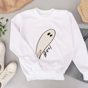Sweatshirt Illustration Boo Ghost Halloween