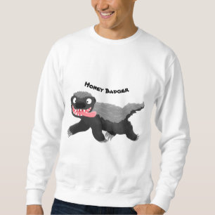 Sweatshirt Illustration de blaireau au miel affamé