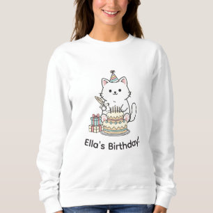 Sweatshirt Illustration de chapeau de fête de gâteau d'annive