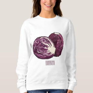 Sweatshirt Illustration de chou rouge