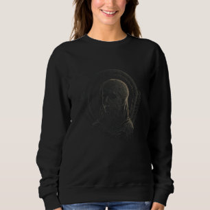 Sweatshirt Illustration de crypto-monnaie Bitcoin noire foncé