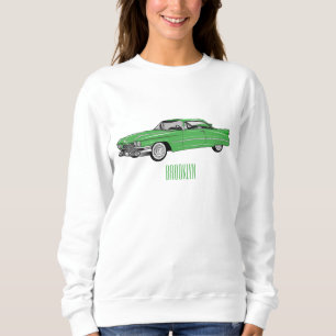 Sweatshirt Illustration de dessin de voiture classique 1959