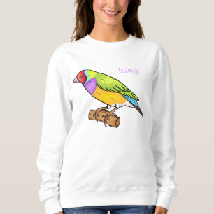 Sweatshirt Illustration de l'oiseau de taille gouldienne