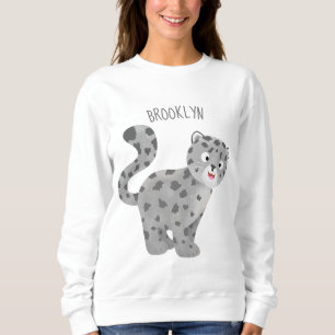 Sweatshirt Illustration de mignon léopard des neiges