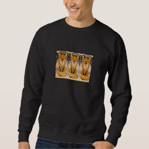 Sweatshirt Illustration de renards Art Nouveau Faune forest