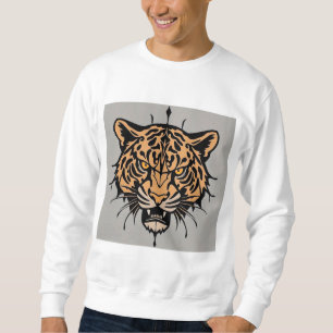 Sweatshirt Illustration de tête de tigre
