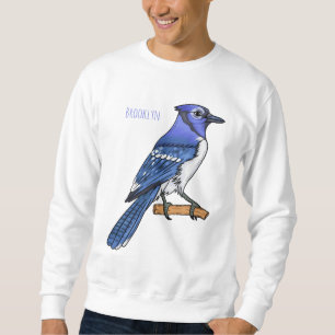 Sweatshirt Illustration d'oiseau de jay bleu