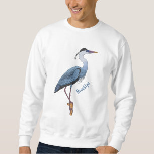 Sweatshirt Illustration du grand héron bleu