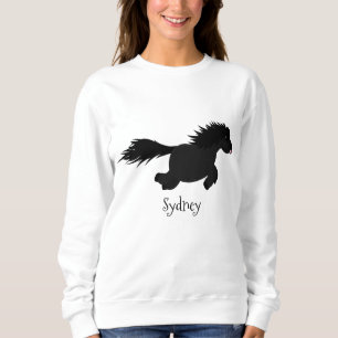 Sweatshirt Illustration d'un poney de Shetland mignon