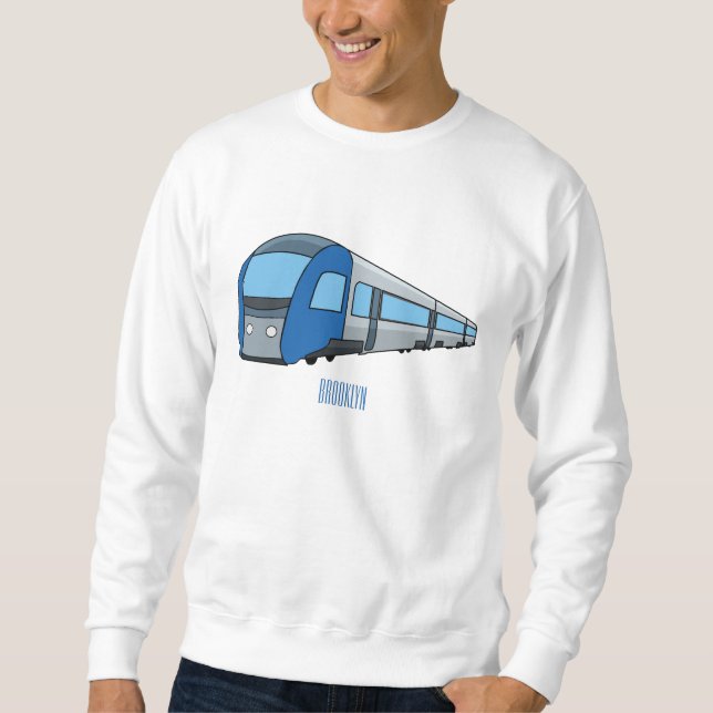Sweatshirt Illustration d'un train électrique (Devant)
