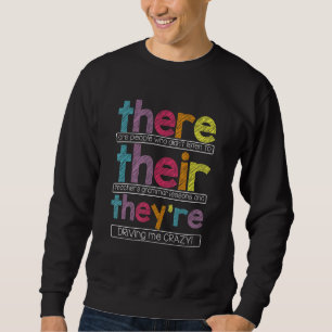 Sweatshirt Ils sont Anglais Grammar Enseignant Amusant