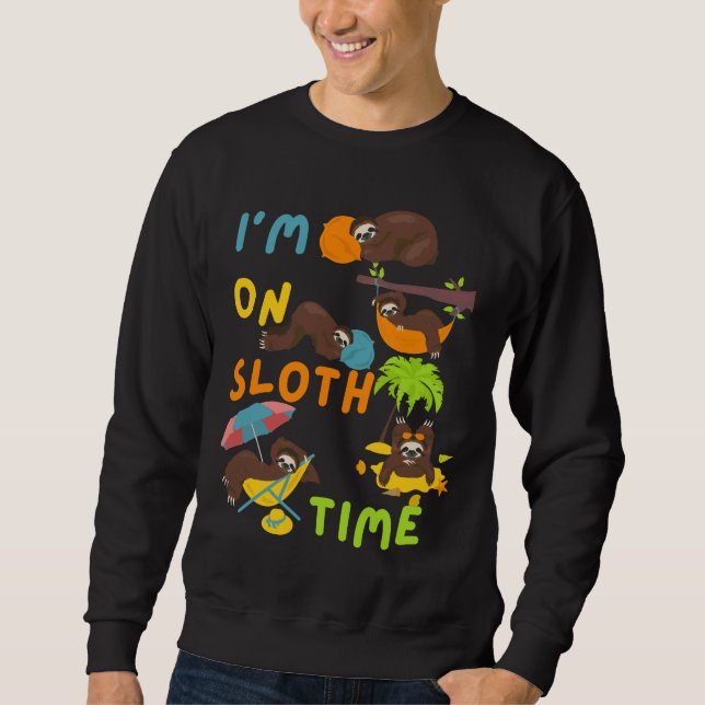 Sweatshirt Im Sur Sloth Time Rendu (Devant)