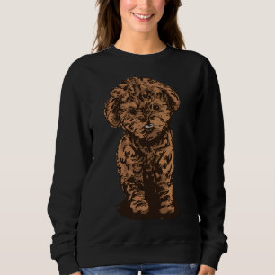 Sweatshirt Image Brown Poodé Chien Chien