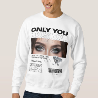 Sweatshirt Image & Nom Yeux Personnalisés | Personnalisé